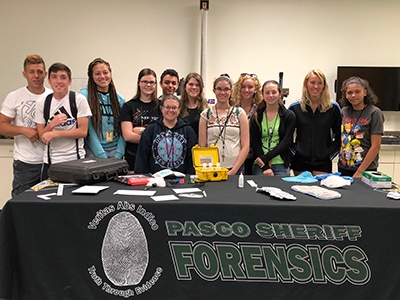 Pasco County Sheriffs Forensics table and Group Image